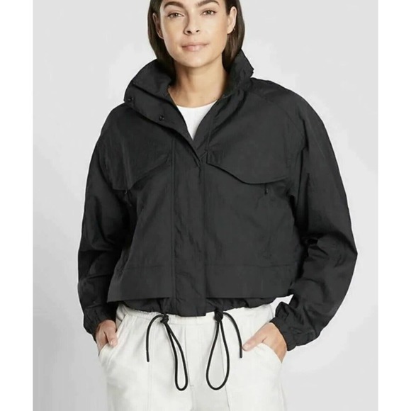 NWT Athleta Canopy Parachute Performance Jacket Size M Black BRAND NEW $158 Zip - Picture 3 of 16